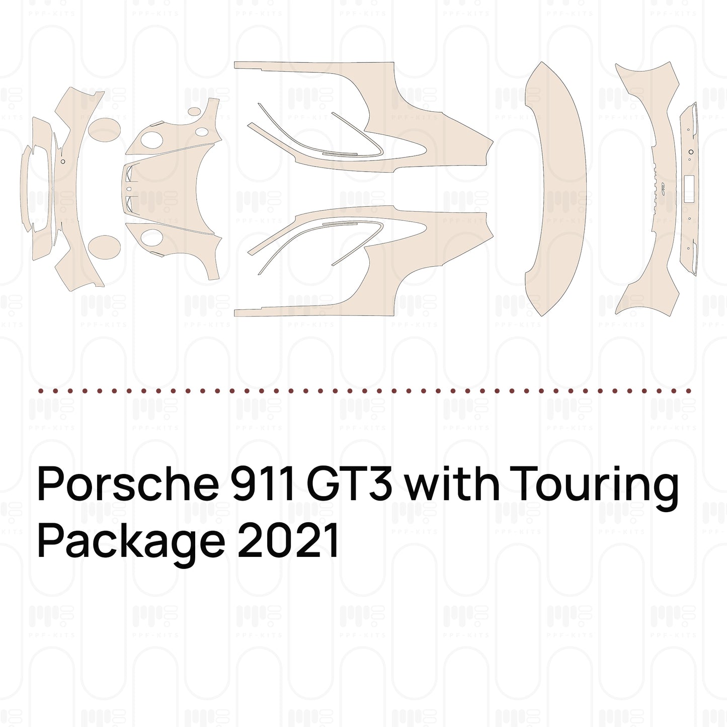 Voorgesneden PPF Porsche 911 GT3 with Touring Package 2021