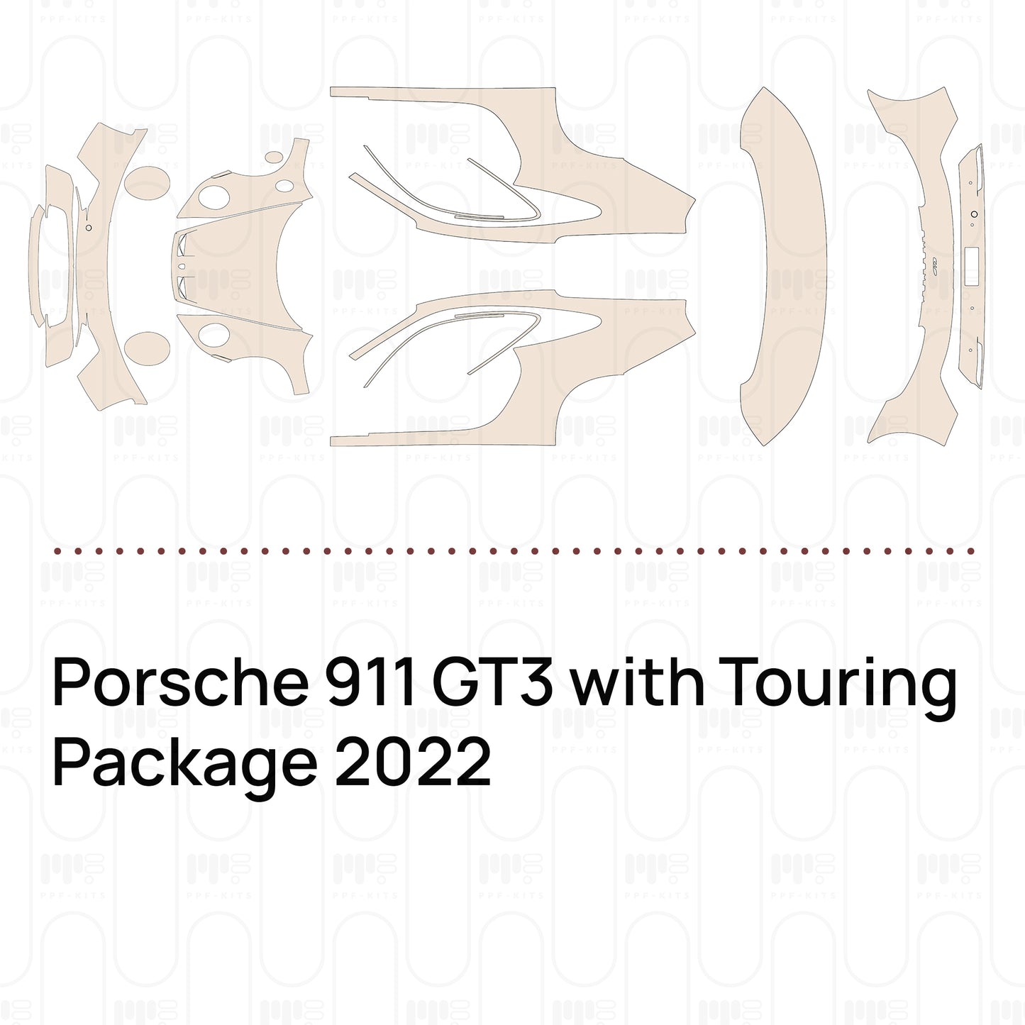 Voorgesneden PPF Porsche 911 GT3 with Touring Package 2022