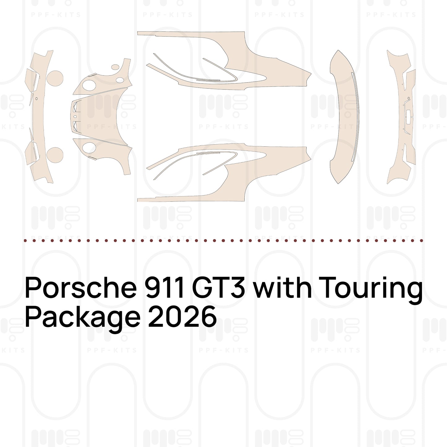 Voorgesneden PPF Porsche 911 GT3 with Touring Package 2026