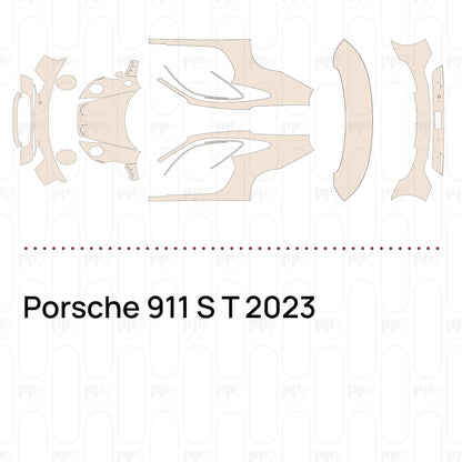 Voorgesneden PPF Porsche 911 S T 2023