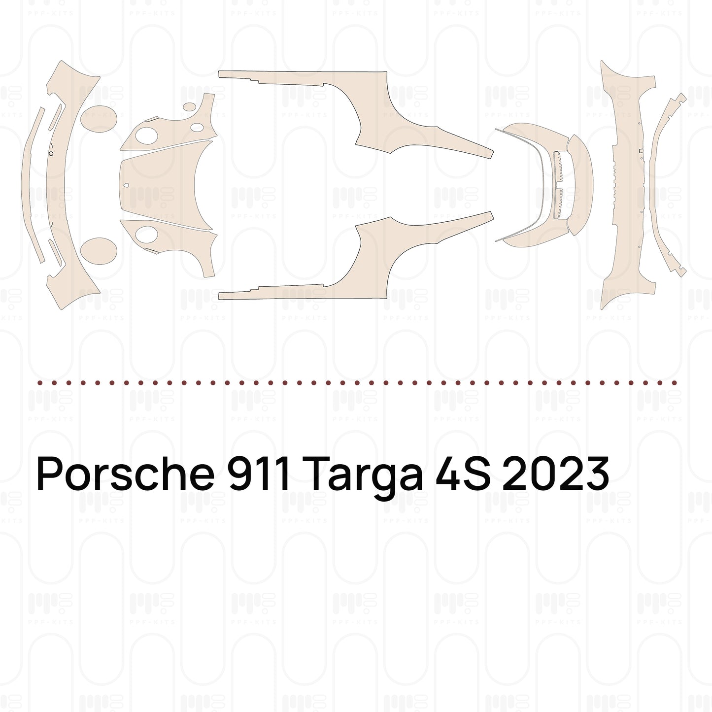 Voorgesneden PPF Porsche 911 Targa 4S 2023