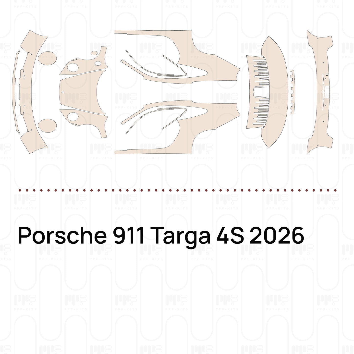 Voorgesneden PPF Porsche 911 Targa 4S 2026