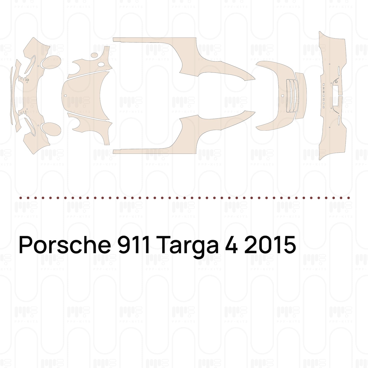 Voorgesneden PPF Porsche 911 Targa 4 2015