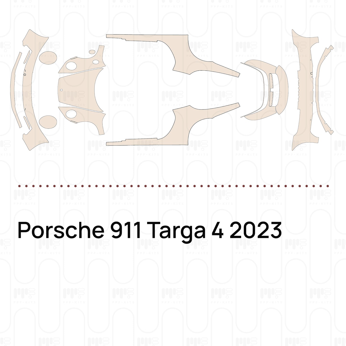 Voorgesneden PPF Porsche 911 Targa 4 2023