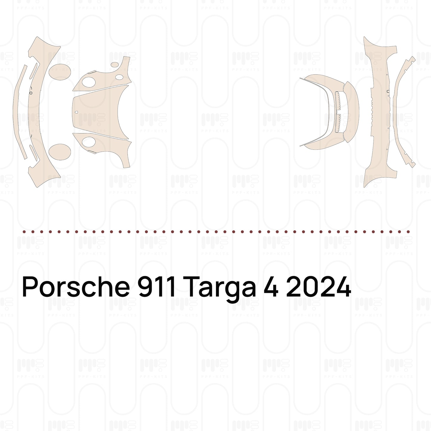 Voorgesneden PPF Porsche 911 Targa 4 2024