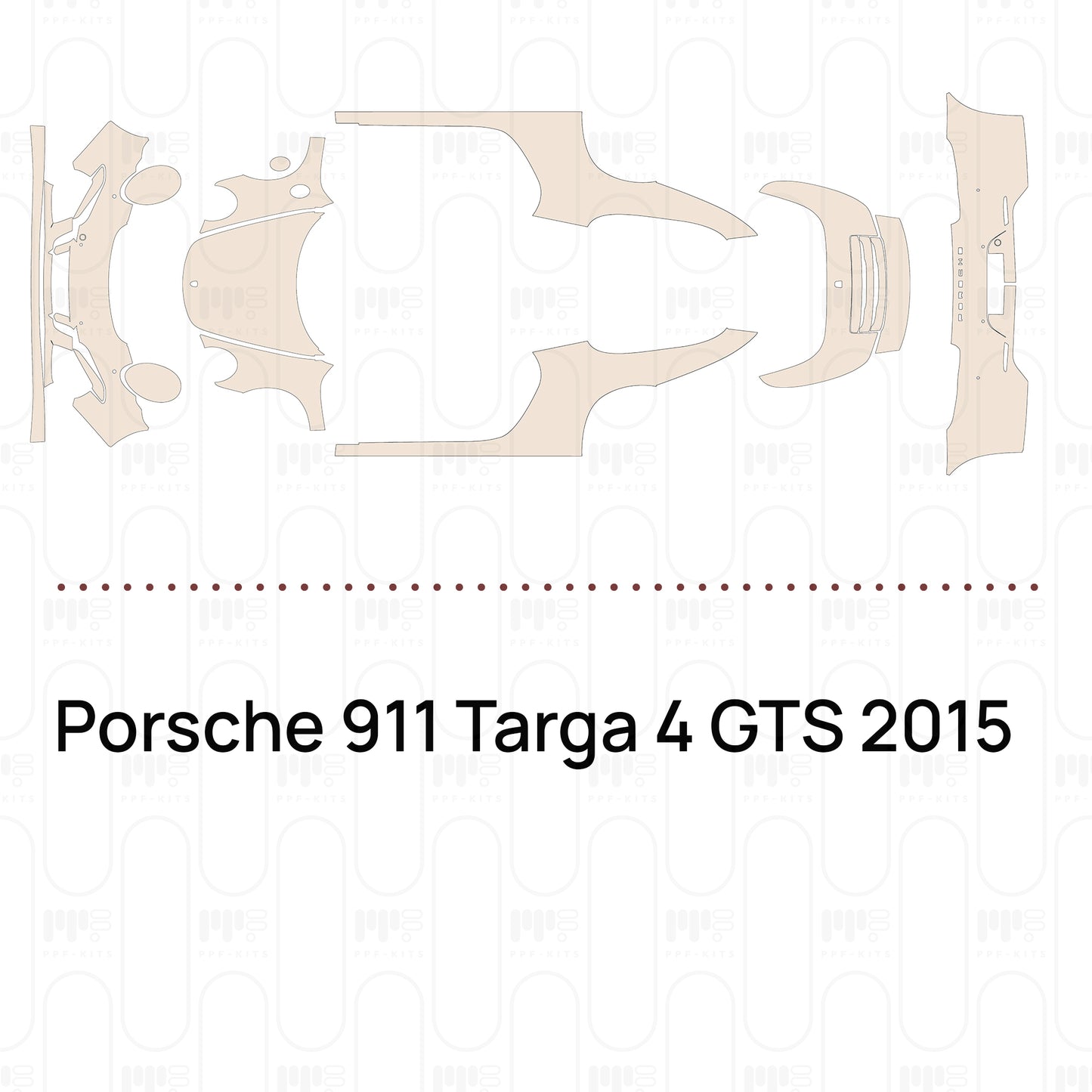 Voorgesneden PPF Porsche 911 Targa 4 GTS 2015
