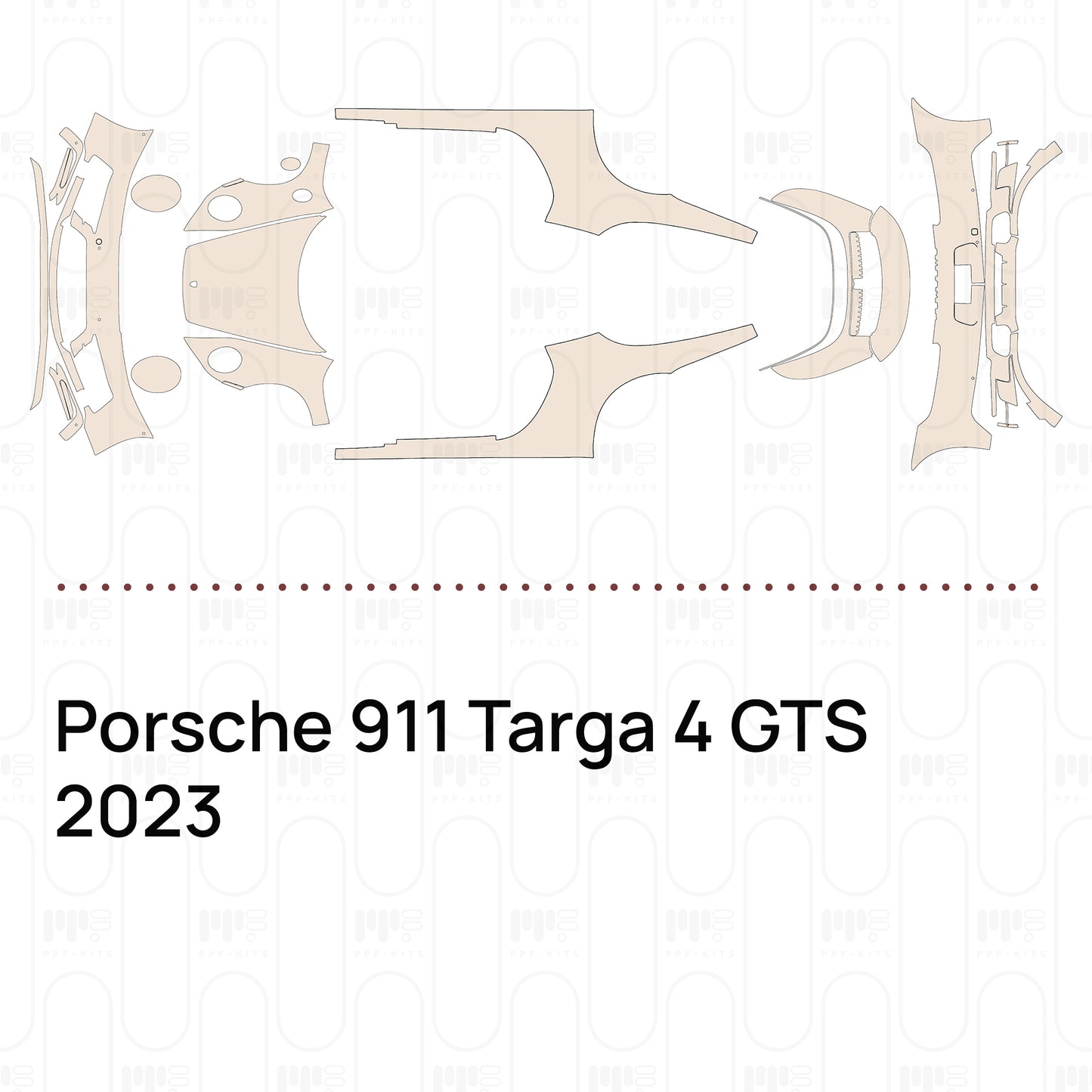 Voorgesneden PPF Porsche 911 Targa 4 GTS 2023