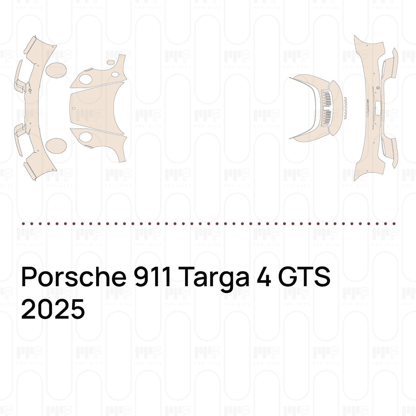 Voorgesneden PPF Porsche 911 Targa 4 GTS 2025