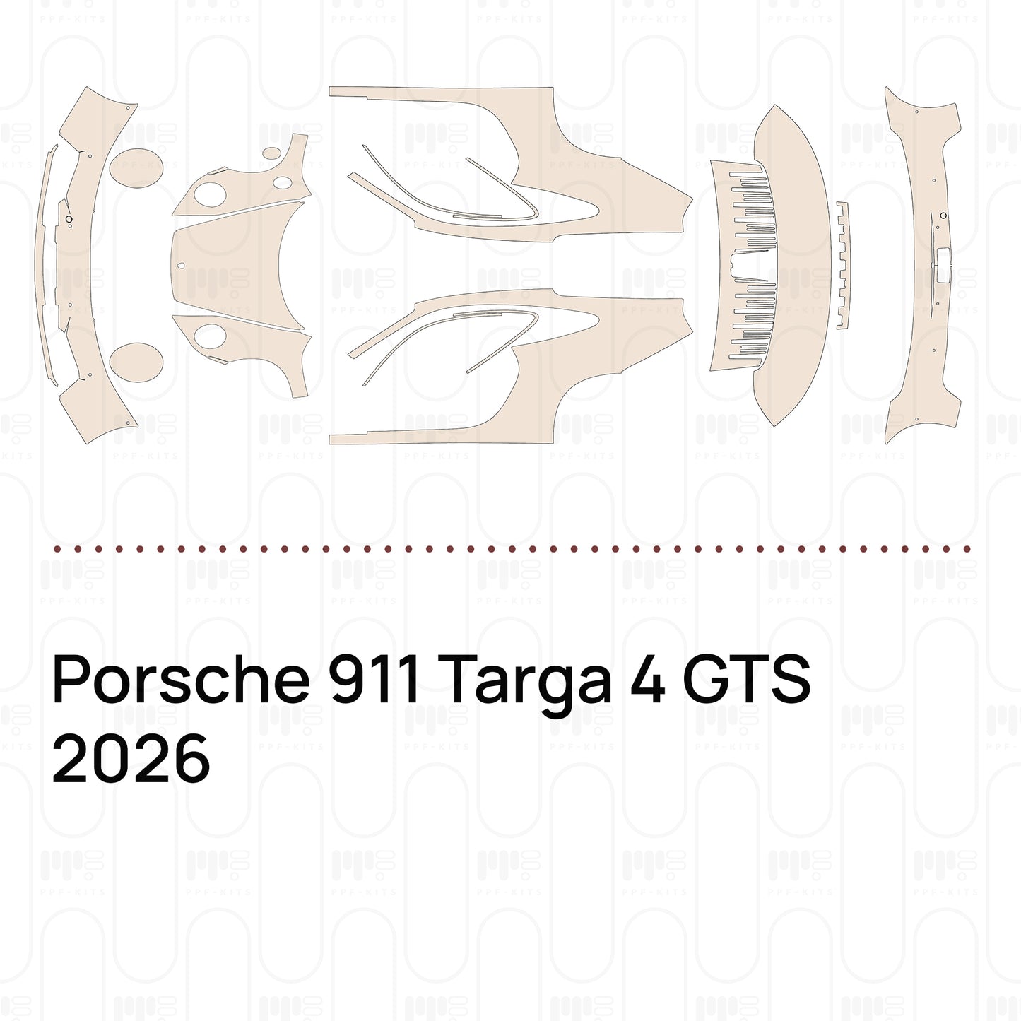 Voorgesneden PPF Porsche 911 Targa 4 GTS 2026