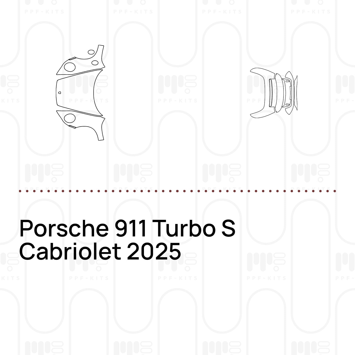 Voorgesneden PPF Porsche 911 Turbo S Cabriolet 2025