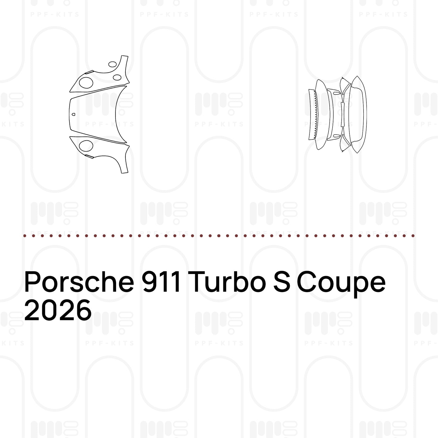 Voorgesneden PPF Porsche 911 Turbo S Coupe 2026