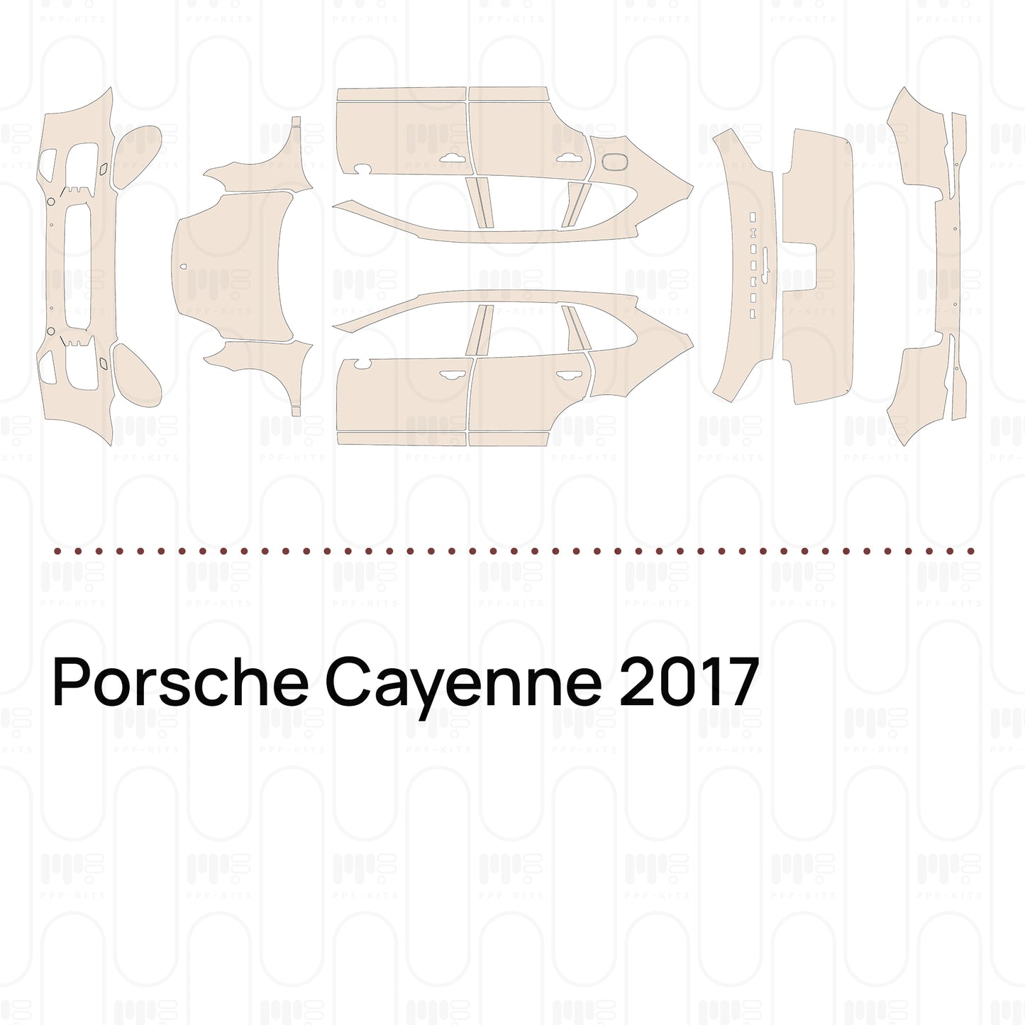 Voorgesneden PPF Porsche Cayenne 2017