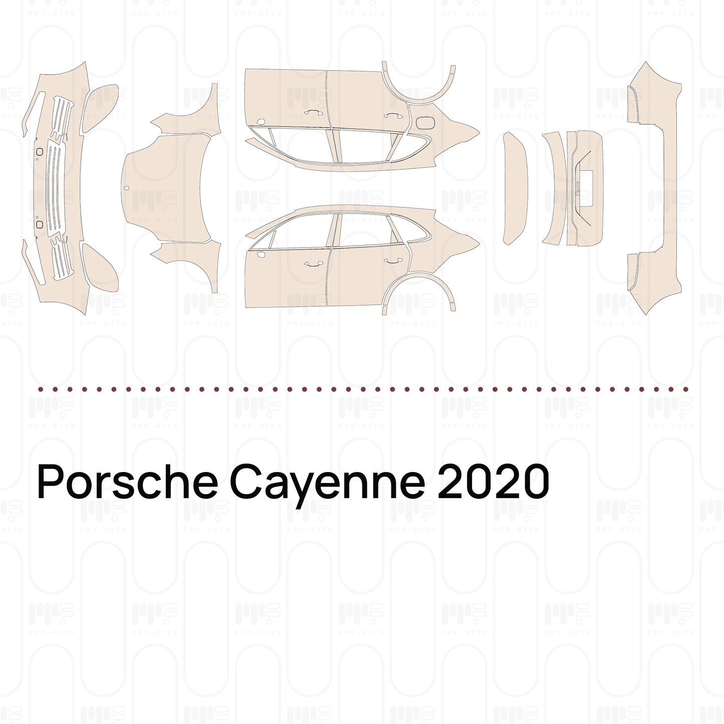 Voorgesneden PPF Porsche Cayenne 2020