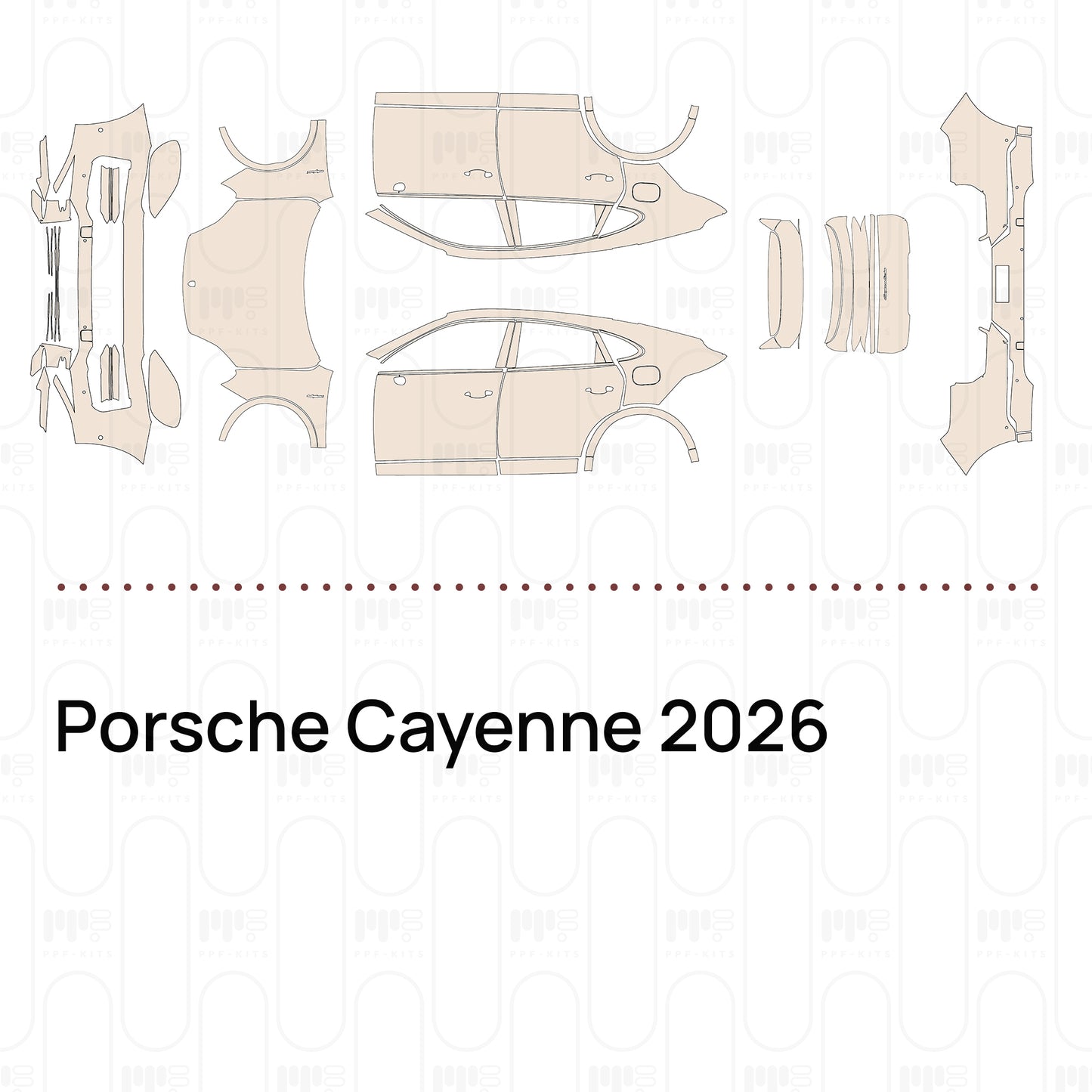 Voorgesneden PPF Porsche Cayenne 2026