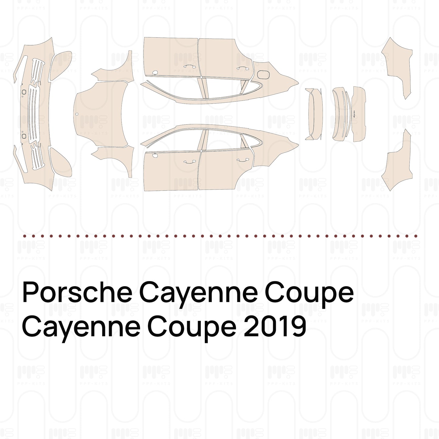 Voorgesneden PPF Porsche Cayenne Coupe Cayenne Coupe 2019