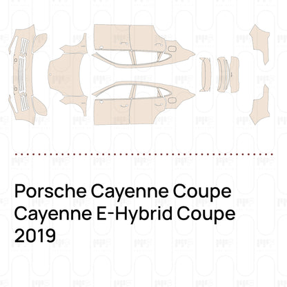 Voorgesneden PPF Porsche Cayenne Coupe Cayenne E-Hybrid Coupe 2019