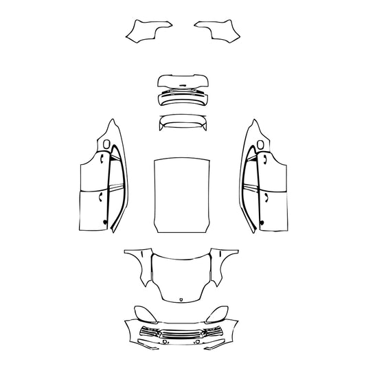 Pre-Cut PPF Porsche Cayenne Coupe Cayenne E-Hybrid Coupe 2020 - PPF-Kits