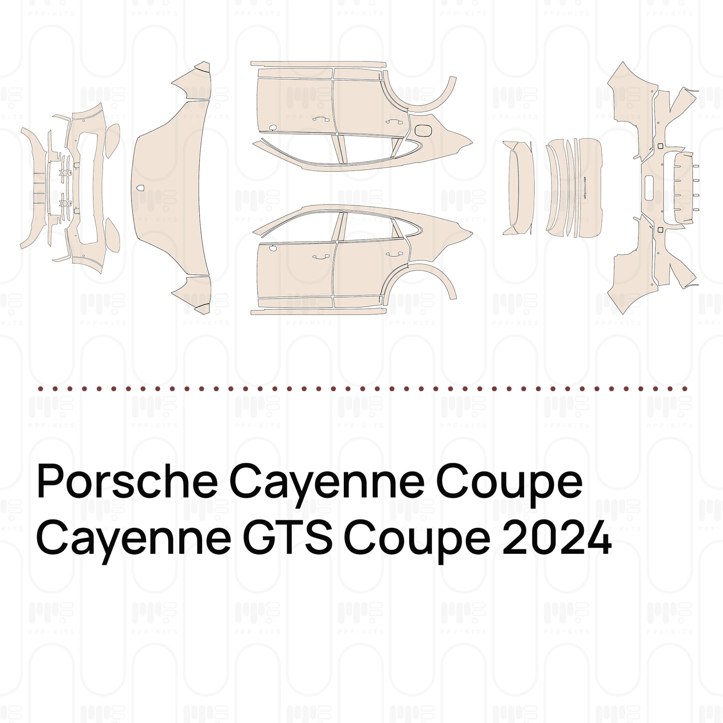 Voorgesneden PPF Porsche Cayenne Coupe Cayenne GTS Coupe 2024