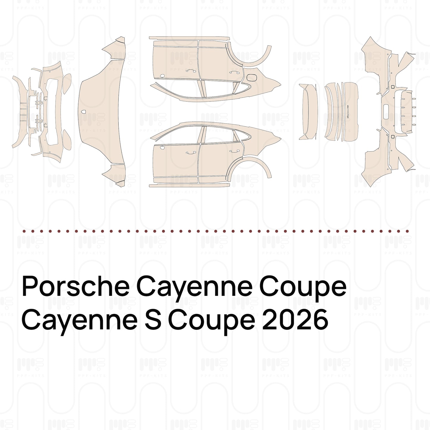 Voorgesneden PPF Porsche Cayenne Coupe Cayenne S Coupe 2026