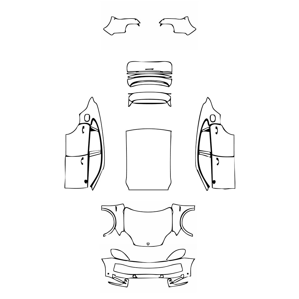 Pre-Cut PPF Porsche Cayenne Coupe Cayenne S E-Hybrid Coupe 2024 - PPF-Kits