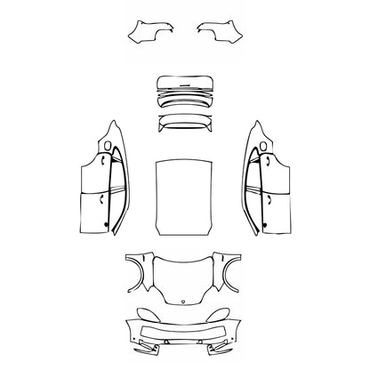 Pre-Cut PPF Porsche Cayenne Coupe Cayenne S E-Hybrid Coupe 2024 - PPF-Kits