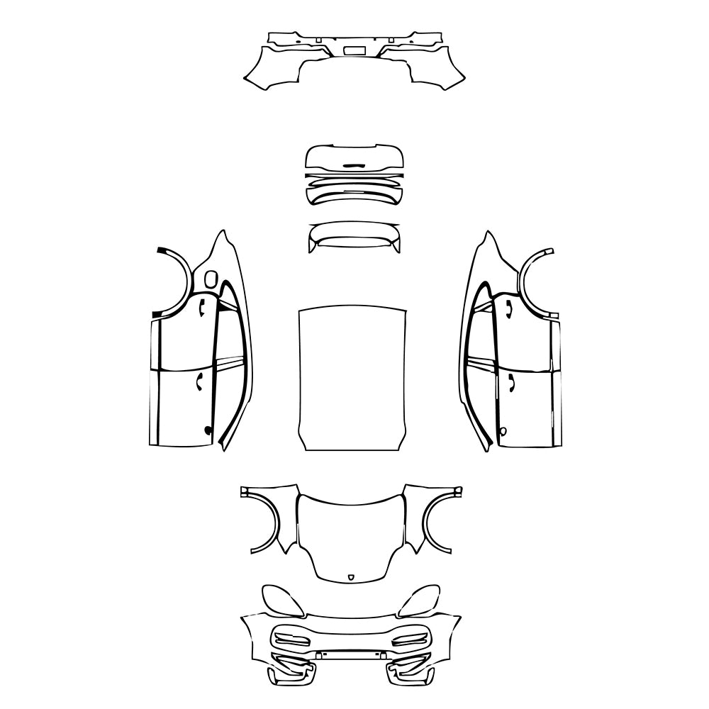 Pre-Cut PPF Porsche Cayenne Coupe Cayenne Turbo Coupe 2020 - PPF-Kits