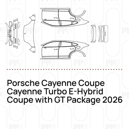Voorgesneden PPF Porsche Cayenne Coupe Cayenne Turbo E-Hybrid Coupe with GT Package 2026