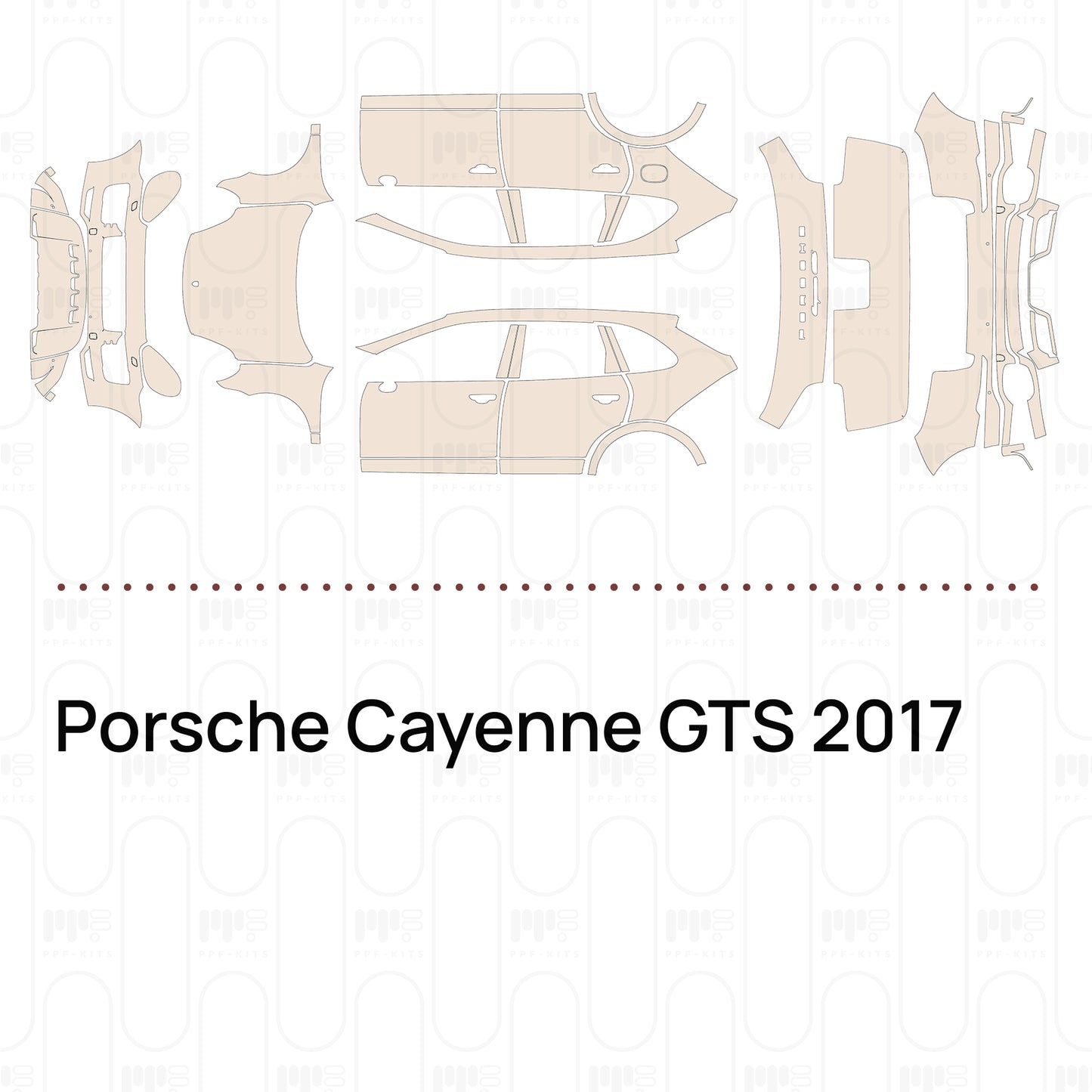 Voorgesneden PPF Porsche Cayenne GTS 2017