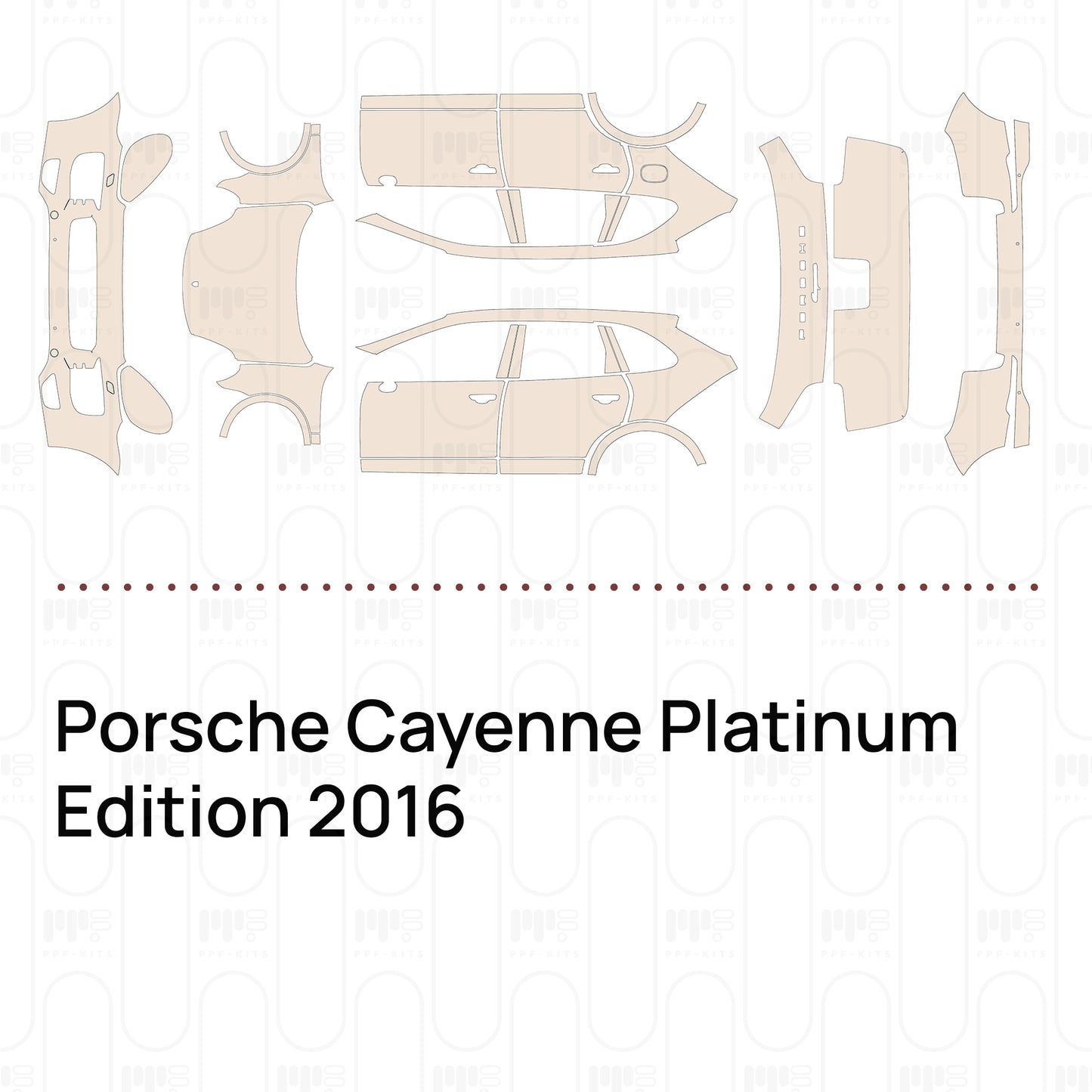 Voorgesneden PPF Porsche Cayenne Platinum Edition 2016