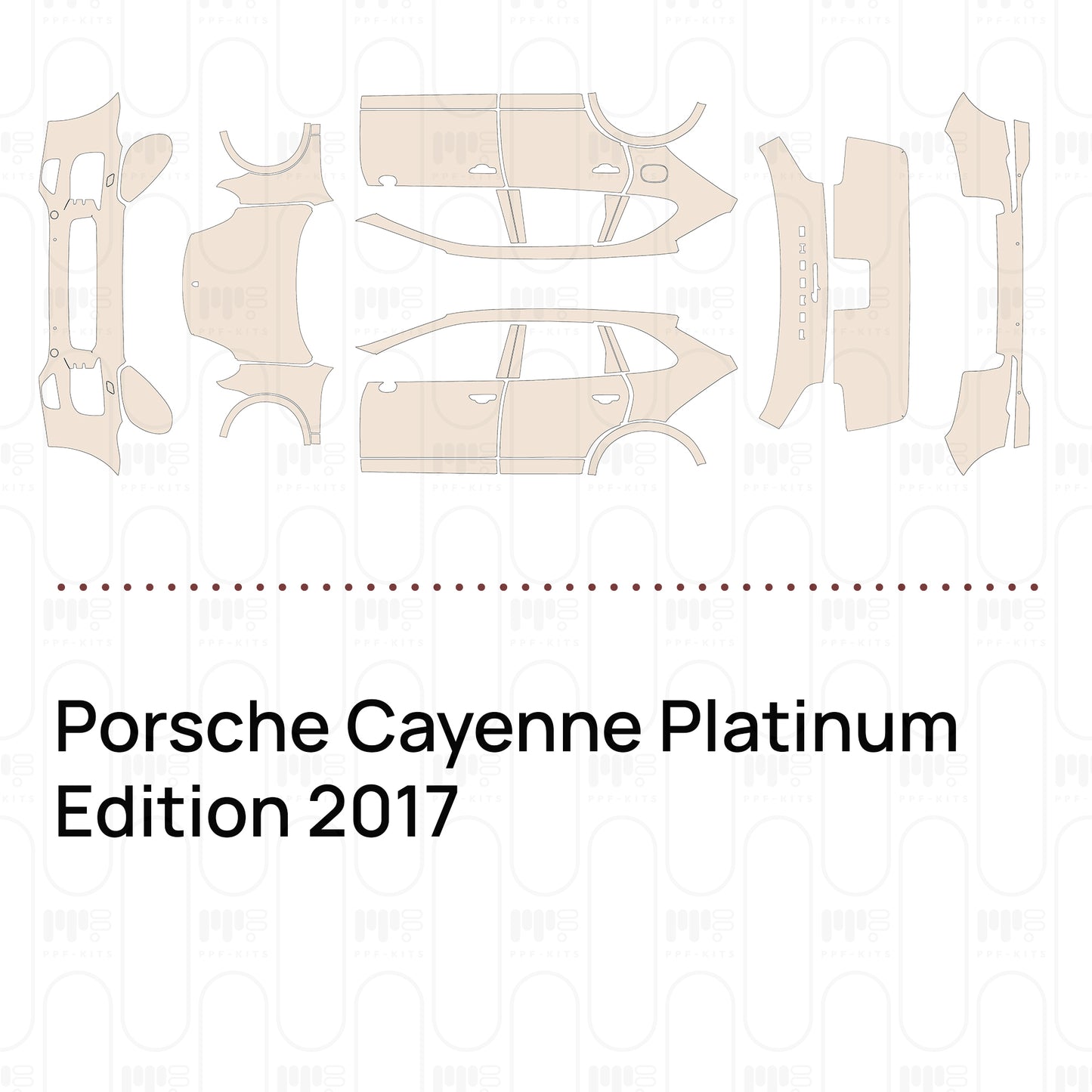 Voorgesneden PPF Porsche Cayenne Platinum Edition 2017