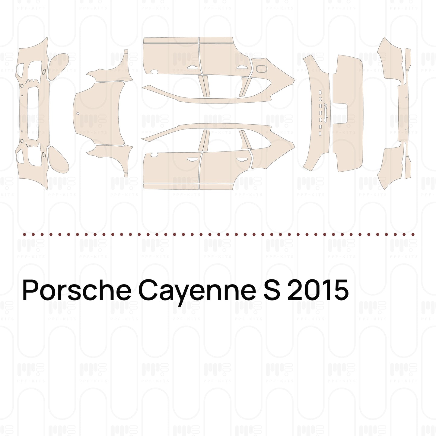 Voorgesneden PPF Porsche Cayenne S 2015