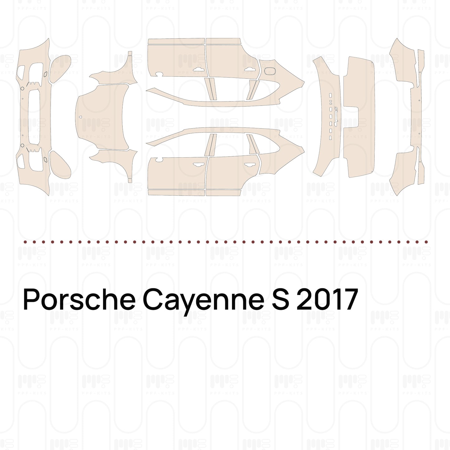 Voorgesneden PPF Porsche Cayenne S 2017