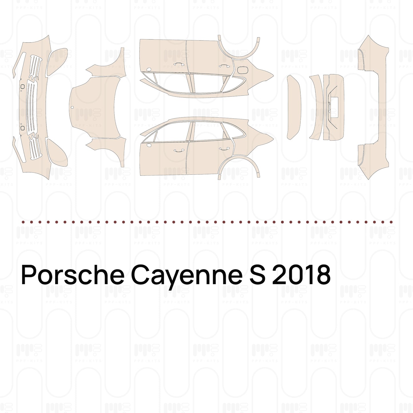Voorgesneden PPF Porsche Cayenne S 2018