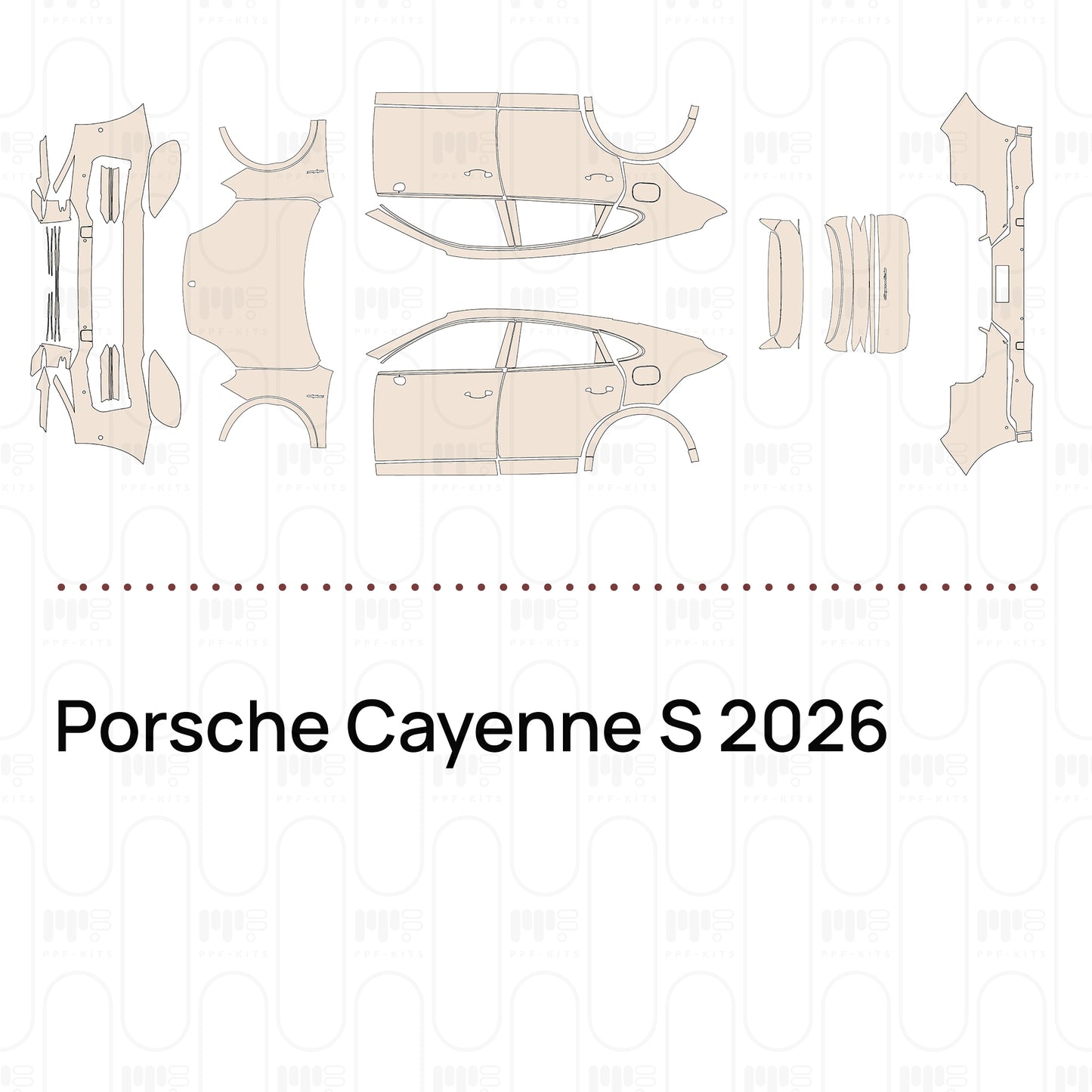 Voorgesneden PPF Porsche Cayenne S 2026