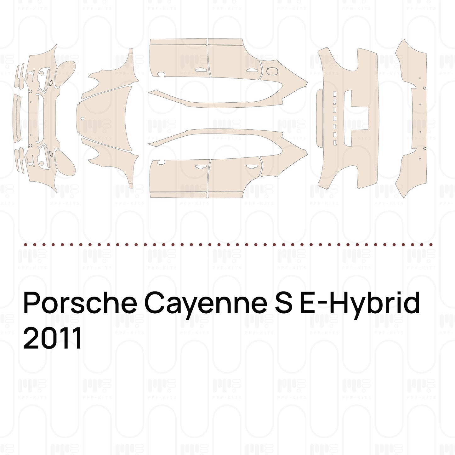 Voorgesneden PPF Porsche Cayenne S E-Hybrid 2011