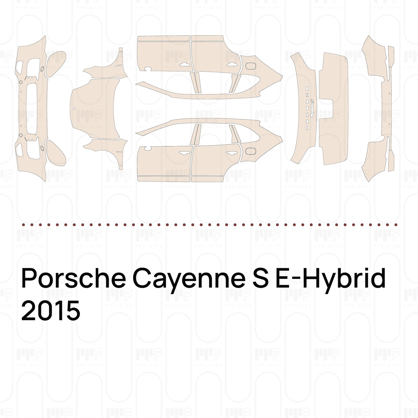 Voorgesneden PPF Porsche Cayenne S E-Hybrid 2015