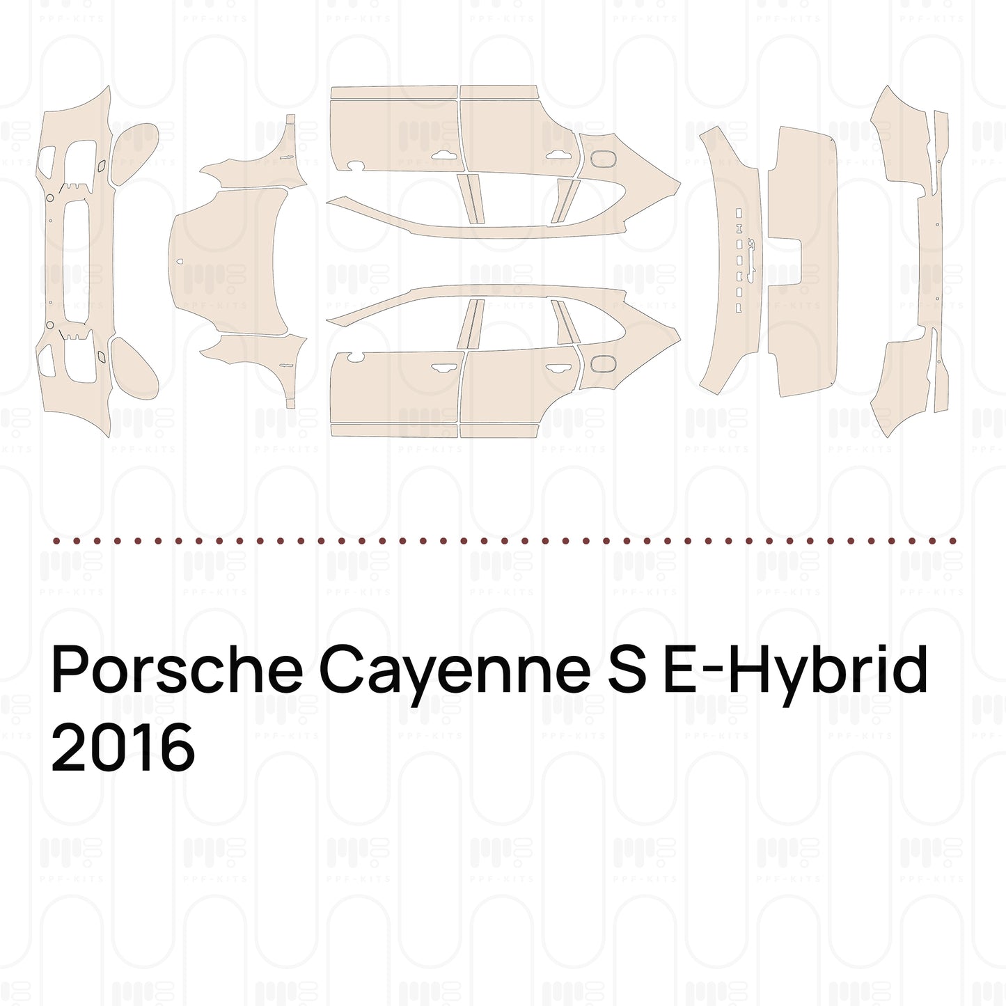 Voorgesneden PPF Porsche Cayenne S E-Hybrid 2016