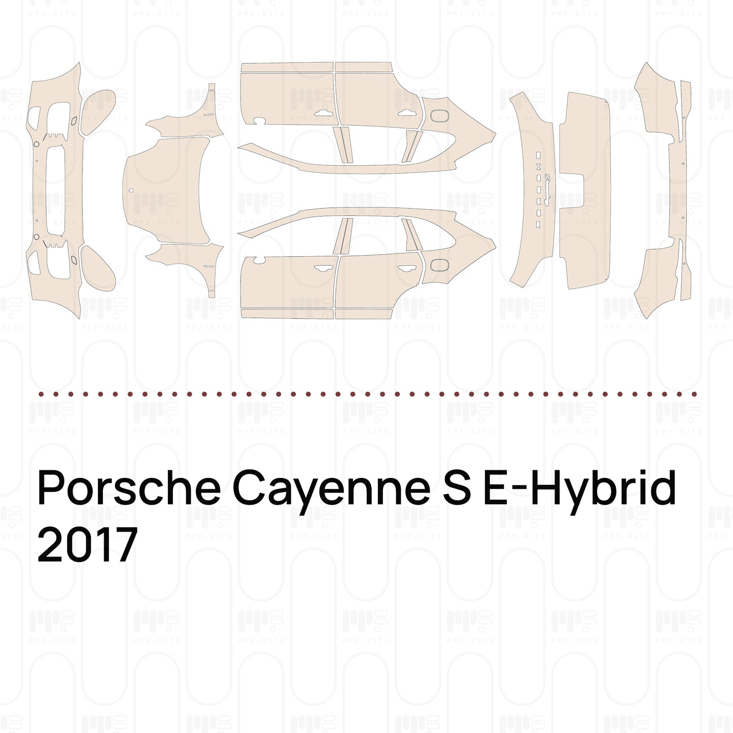 Voorgesneden PPF Porsche Cayenne S E-Hybrid 2017
