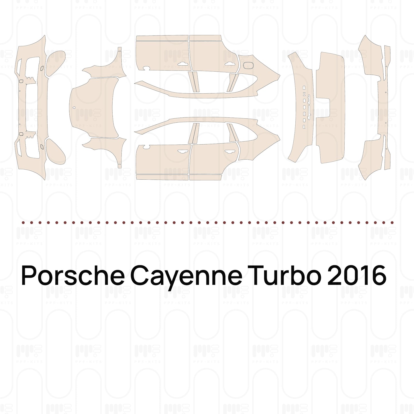 Voorgesneden PPF Porsche Cayenne Turbo 2016