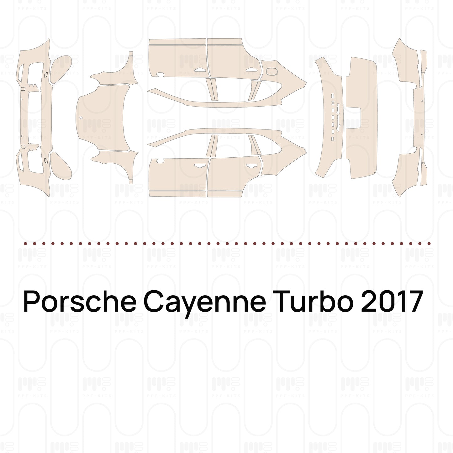 Voorgesneden PPF Porsche Cayenne Turbo 2017
