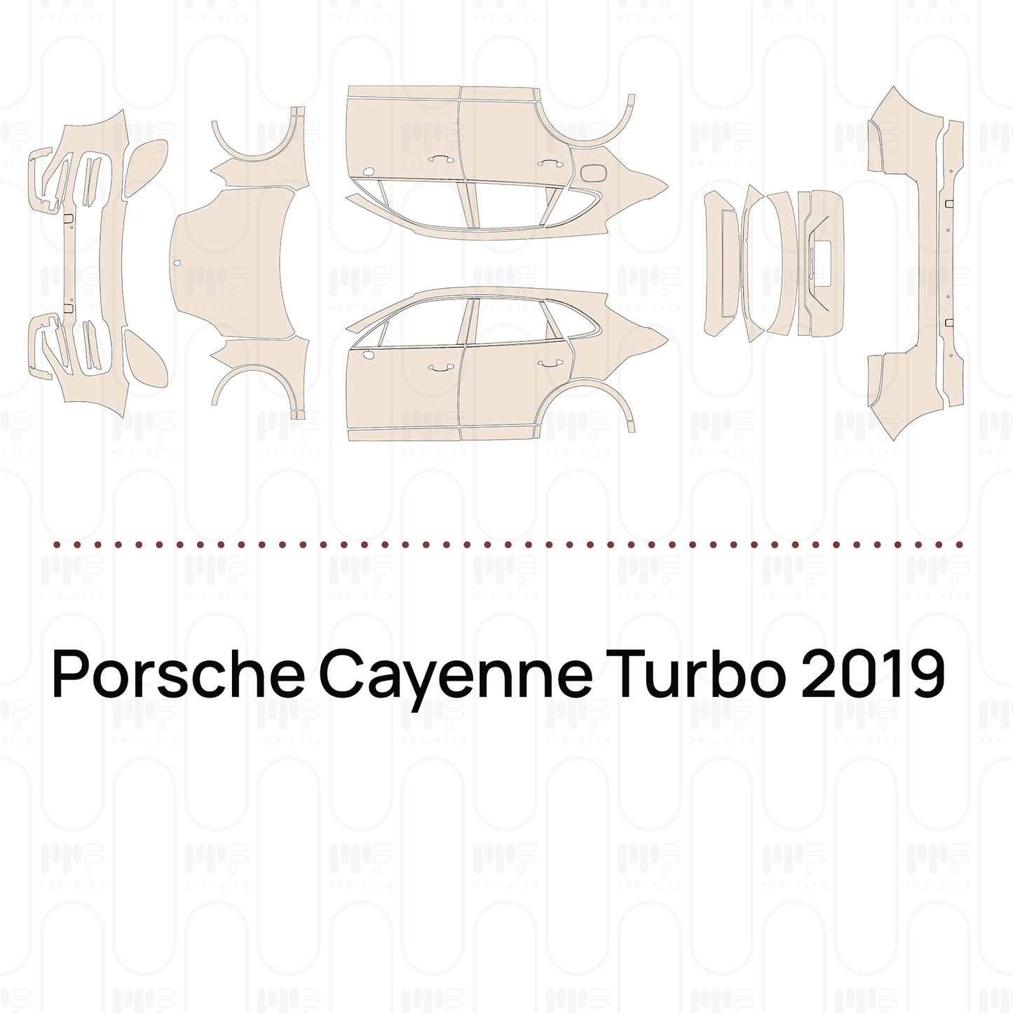 Voorgesneden PPF Porsche Cayenne Turbo 2019