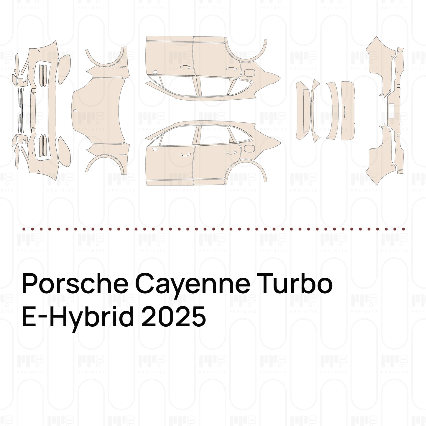 Voorgesneden PPF Porsche Cayenne Turbo E-Hybrid 2025