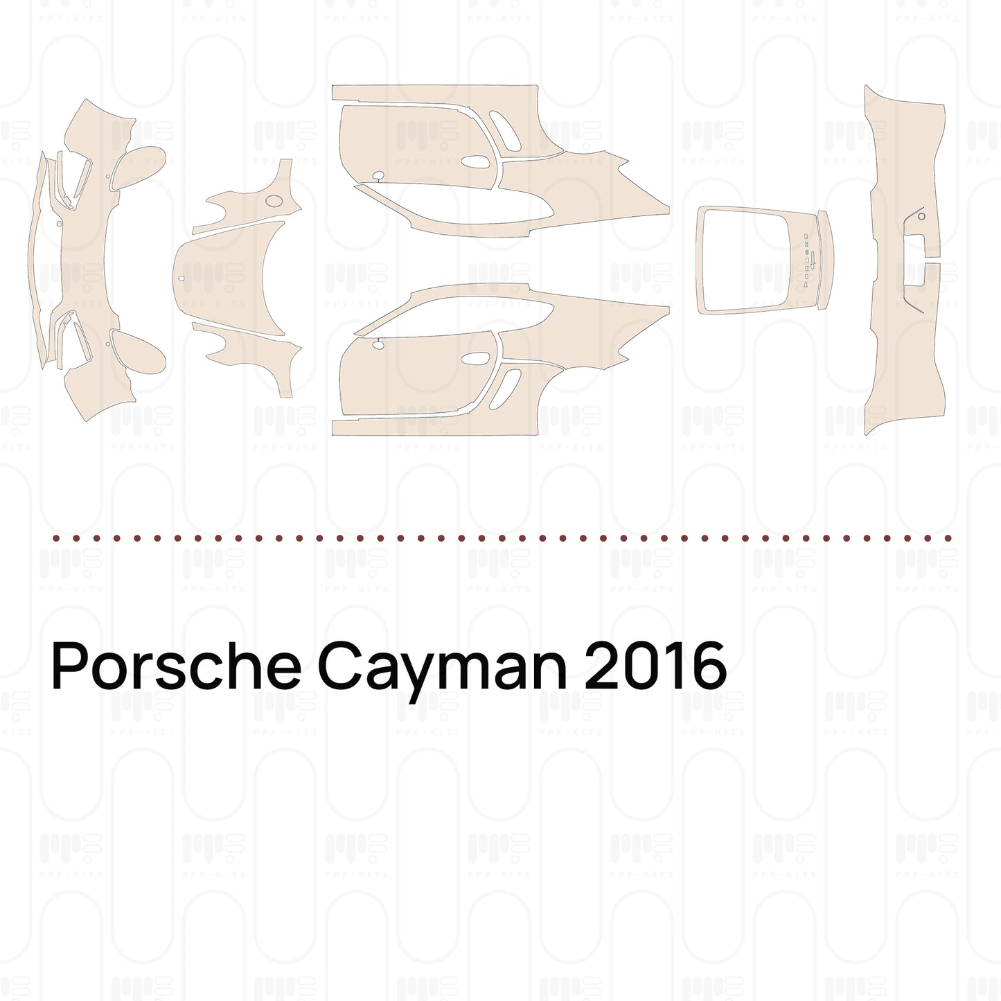 Voorgesneden PPF Porsche Cayman 2016
