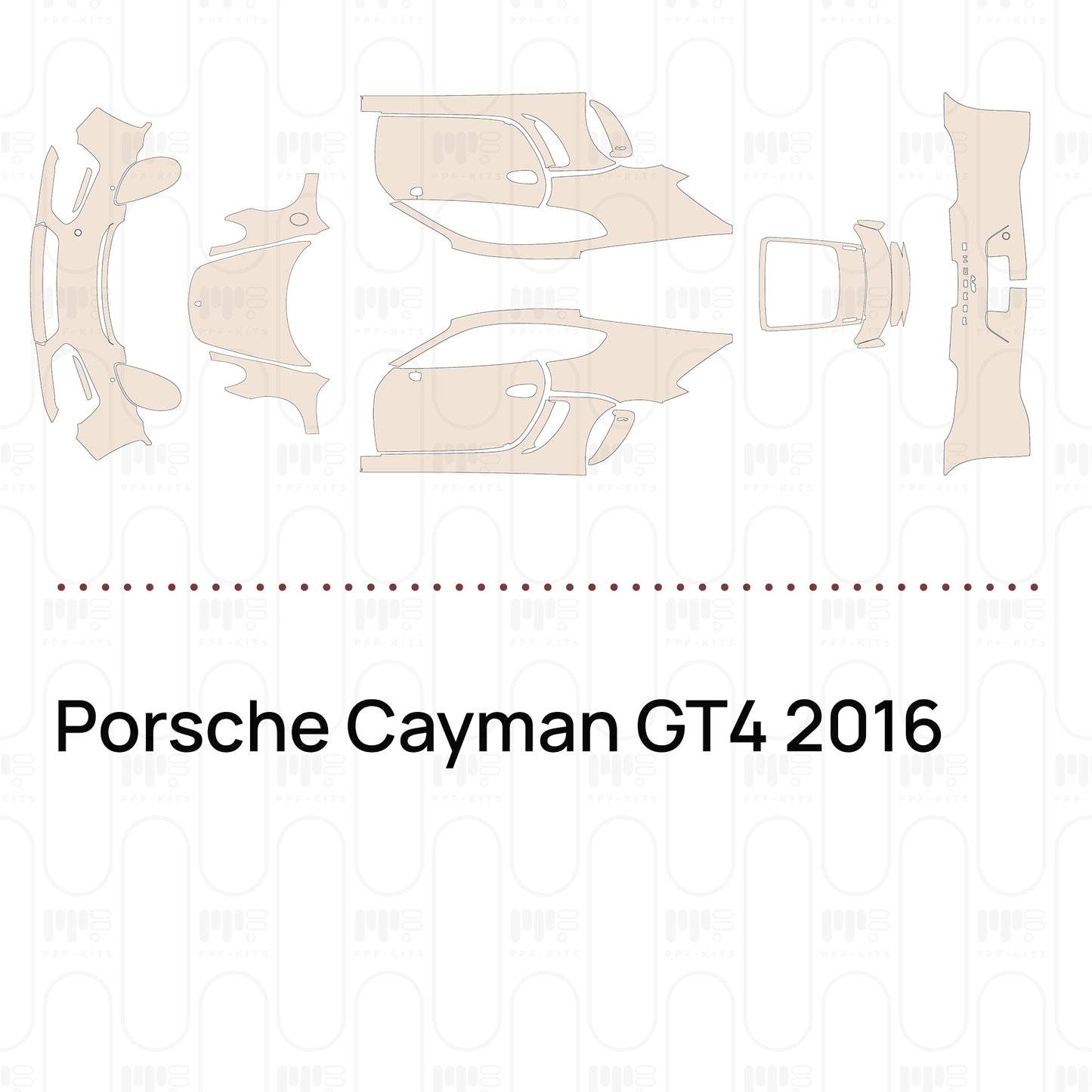Voorgesneden PPF Porsche Cayman GT4 2016