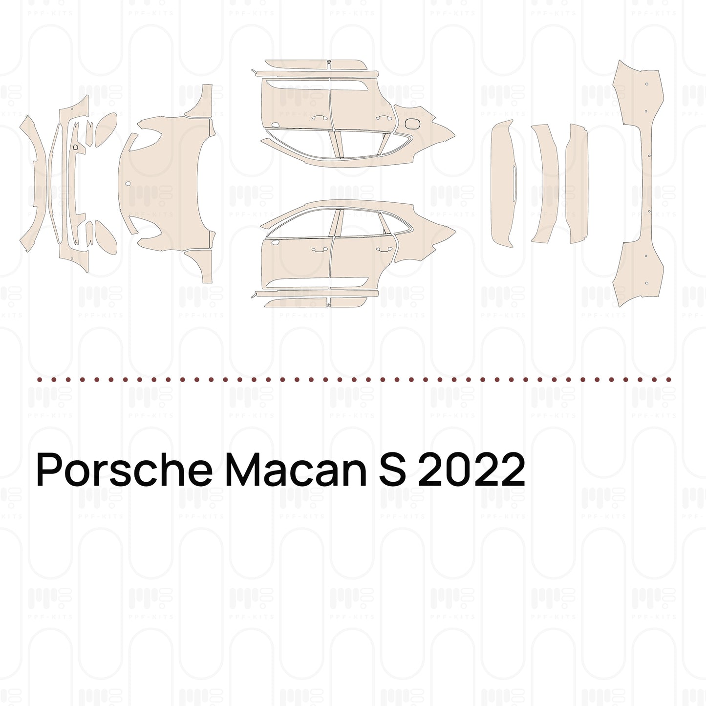 Voorgesneden PPF Porsche Macan S 2022