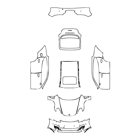 Pre-Cut PPF Porsche Panamera Sedan Panamera 2012 - PPF-Kits