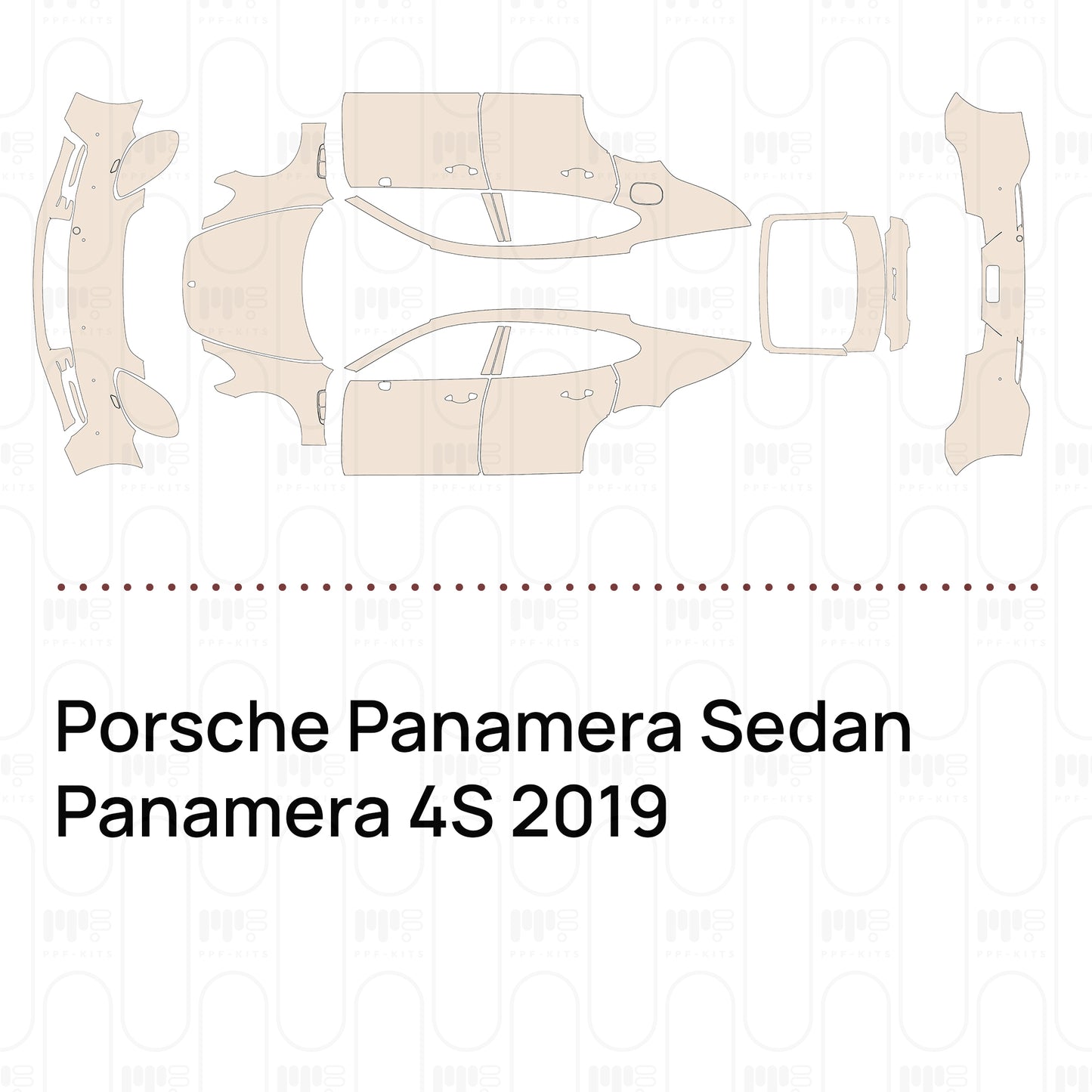 Voorgesneden PPF Porsche Panamera Sedan Panamera 4S 2019