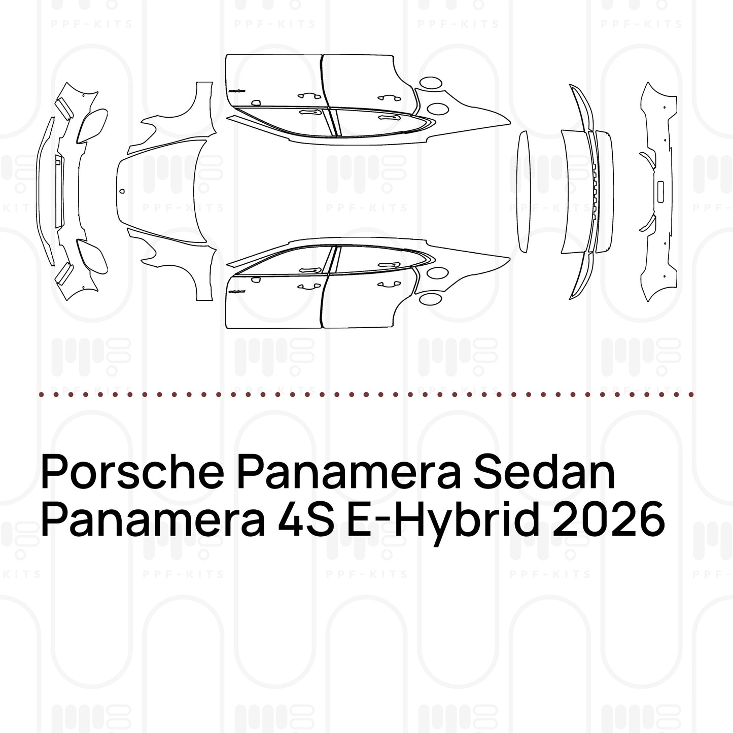 Voorgesneden PPF Porsche Panamera Sedan Panamera 4S E-Hybrid 2026