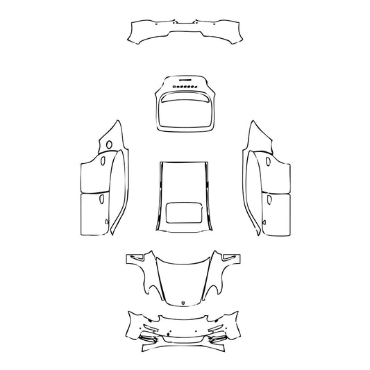 Pre-Cut PPF Porsche Panamera Sedan Panamera 4 2016 - PPF-Kits