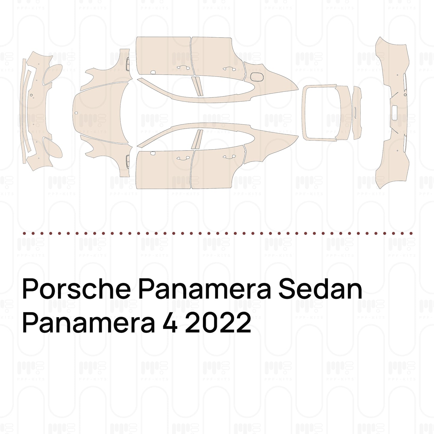 Voorgesneden PPF Porsche Panamera Sedan Panamera 4 2022